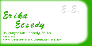 erika ecsedy business card